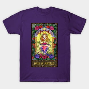 Queen Of Pentacles. Magic Gate Tarot Card Design. T-Shirt